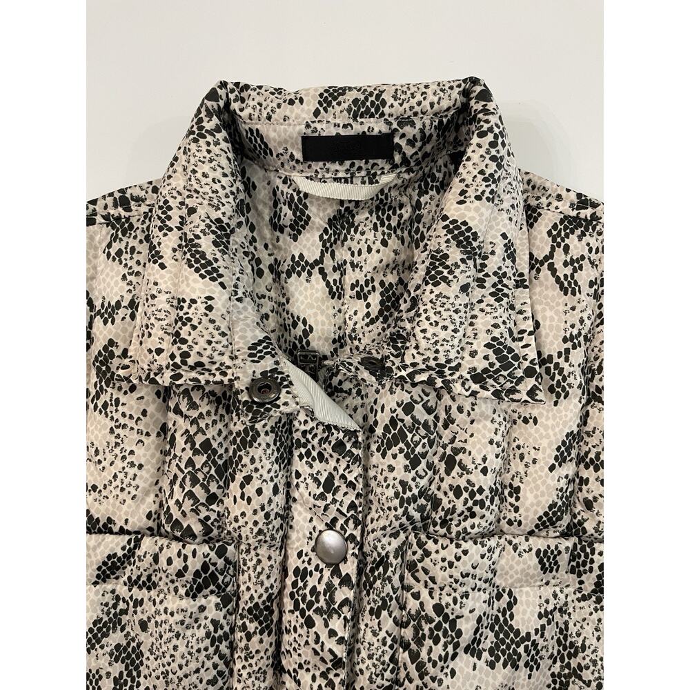 ATM Women's Snake Print Boxy Down Puffer Jacket Size S NWOT